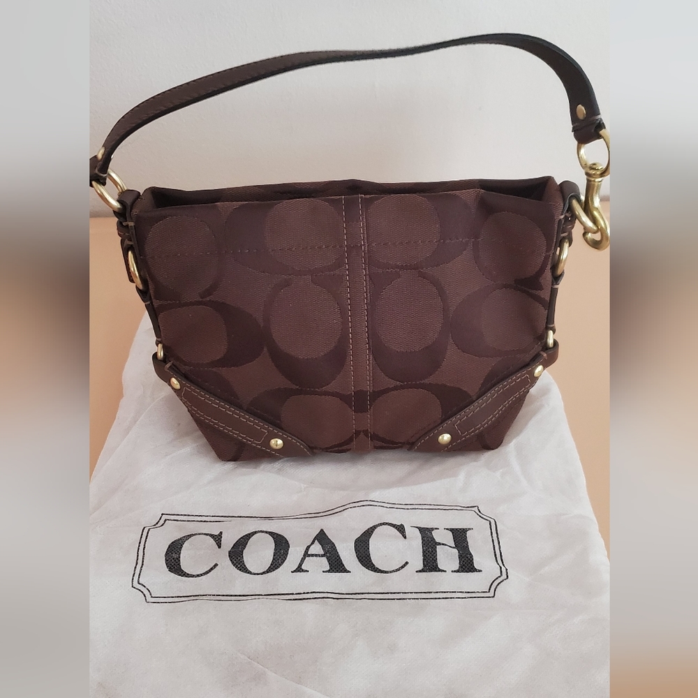 Coach Monogram Brown Small Handbag
